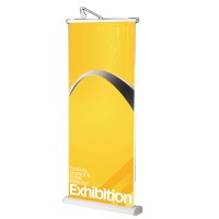 Portable aluminum roll up banner backdrop