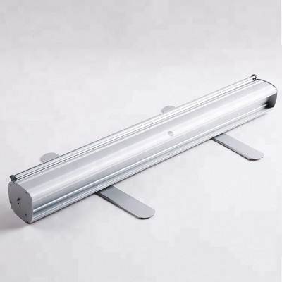 Outdoor single sided roll up banner stand assembly