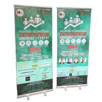 Durable quality advertising roll up banner stands for mass sale